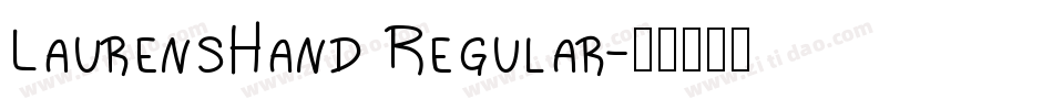 LaurensHand Regular字体转换